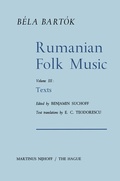 Cover: Rumanian Folk Music - Springer