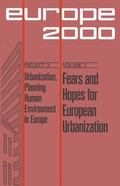 Cover: Fears and Hopes for European Urbanization - Kluwer Academic Publishers