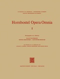 Cover: Hornbostel Opera Omnia - Springer