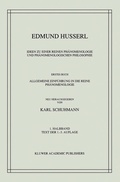 Cover: Ideen zu einer Reinen Ph&auml;nomenologie und Ph&auml;nomenologischen Philosophie - Springer