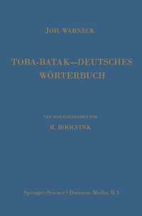 Abbildung von: Toba-Batak-Deutsches Wörterbuch - Kluwer Academic Publishers