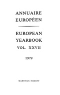 Cover: Annuaire Europeen / European Yearbook - Springer