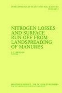 Abbildung von: Nitrogen Losses and Surface Run-Off from Landspreading of Manures - Kluwer Academic Publishers