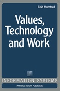 Cover: Values, Technology and Work - Kluwer Academic Publishers