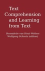 Cover: Text Comprehension And Learning - Swets & Zeitlinger