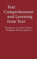 Cover: Text Comprehension And Learning - Swets & Zeitlinger