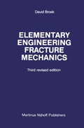 Cover: Elementary engineering fracture mechanics - Kluwer Academic Publishers