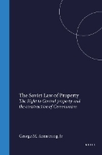 Enlarge image Cover: The Soviet Law of Property - Kluwer Academic Publishers
