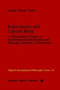 Cover: Reductionism and Cultural Being - Springer