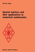 Cover: Special matrices and their applications in numerical mathematics - Kluwer Academic Publishers