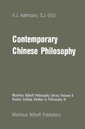 Cover: Contemporary Chinese Philosophy - Springer