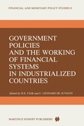 Cover: Government Policies and the Working of Financial Systems in Industrialized Countries - Kluwer Academic Publishers