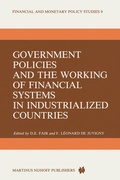 Cover: Government Policies and the Working of Financial Systems in Industrialized Countries - Springer