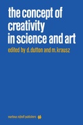 Cover: The Concept of Creativity in Science and Art - Kluwer Academic Publishers