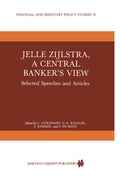 Cover: Jelle Zijlstra, a Central Banker's View - Kluwer Academic Publishers