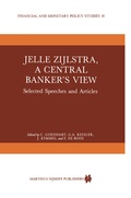 Cover: Jelle Zijlstra, a Central Banker's View - Springer