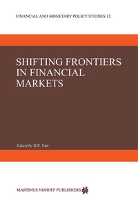 Enlarge image Cover: Shifting Frontiers in Financial Markets - Springer