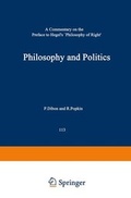Cover: Philosophy and Politics - Kluwer Academic Publishers