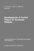 Cover: Developments of Control Theory for Economic Analysis - Springer