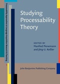 Cover: Studying Processability Theory - John Benjamins Publishing Co