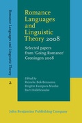 Cover: Romance Languages and Linguistic Theory 2008 - John Benjamins Publishing Co