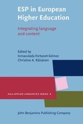 Cover: ESP in European Higher Education - John Benjamins Publishing Co