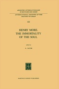 Cover: Henry More. The Immortality of the Soul - Springer