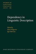 Cover: Dependency in Linguistic Description - John Benjamins Publishing Co