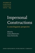 Cover: Impersonal Constructions - John Benjamins Publishing Co