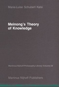 Cover: Meinong's Theory of Knowledge - Springer