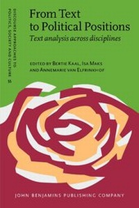 Enlarge image Cover: From Text to Political Positions - John Benjamins Publishing Co