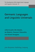 Cover: Germanic Languages and Linguistic Universals - John Benjamins Publishing Co