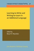 Cover: Learning-to-Write and Writing-to-Learn in an Additional Language - John Benjamins Publishing Co