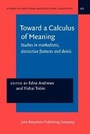 Cover: Toward a Calculus of Meaning - John Benjamins Publishing Co