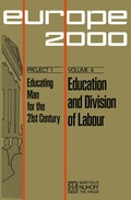 Cover: Education and Division of Labour - Kluwer Academic Publishers