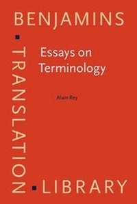 Enlarge image Cover: Essays on Terminology - John Benjamins Publishing Co