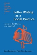 Cover: Letter Writing as a Social Practice - John Benjamins Publishing Co