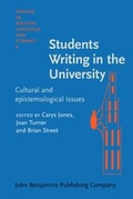 Cover: Students Writing in the University - John Benjamins Publishing Co