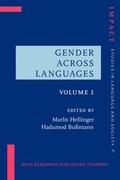 Cover: Gender Across Languages - John Benjamins Publishing Co