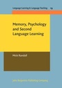 Cover: Memory, Psychology and Second Language Learning - John Benjamins Publishing Co