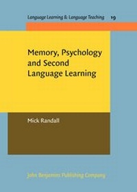 Enlarge image Cover: Memory, Psychology and Second Language Learning - John Benjamins Publishing Co