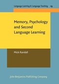 Cover: Memory, Psychology and Second Language Learning - John Benjamins Publishing Co