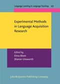 Cover: Experimental Methods in Language Acquisition Research - John Benjamins Publishing Co