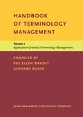 Cover: Handbook of Terminology Management - John Benjamins Publishing Co