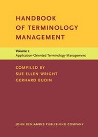 Enlarge image Cover: Handbook of Terminology Management - John Benjamins Publishing Co