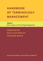 Cover: Handbook of Terminology Management - John Benjamins Publishing Co
