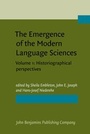 Cover: The Emergence of the Modern Language Sciences - John Benjamins Publishing Co