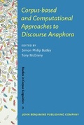 Cover: Corpus-based and Computational Approaches to Discourse Anaphora - John Benjamins Publishing Co