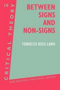 Enlarge image Cover: Between Signs and Non-Signs - John Benjamins Publishing Co
