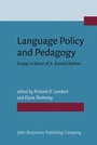 Cover: Language Policy and Pedagogy - John Benjamins Publishing Co